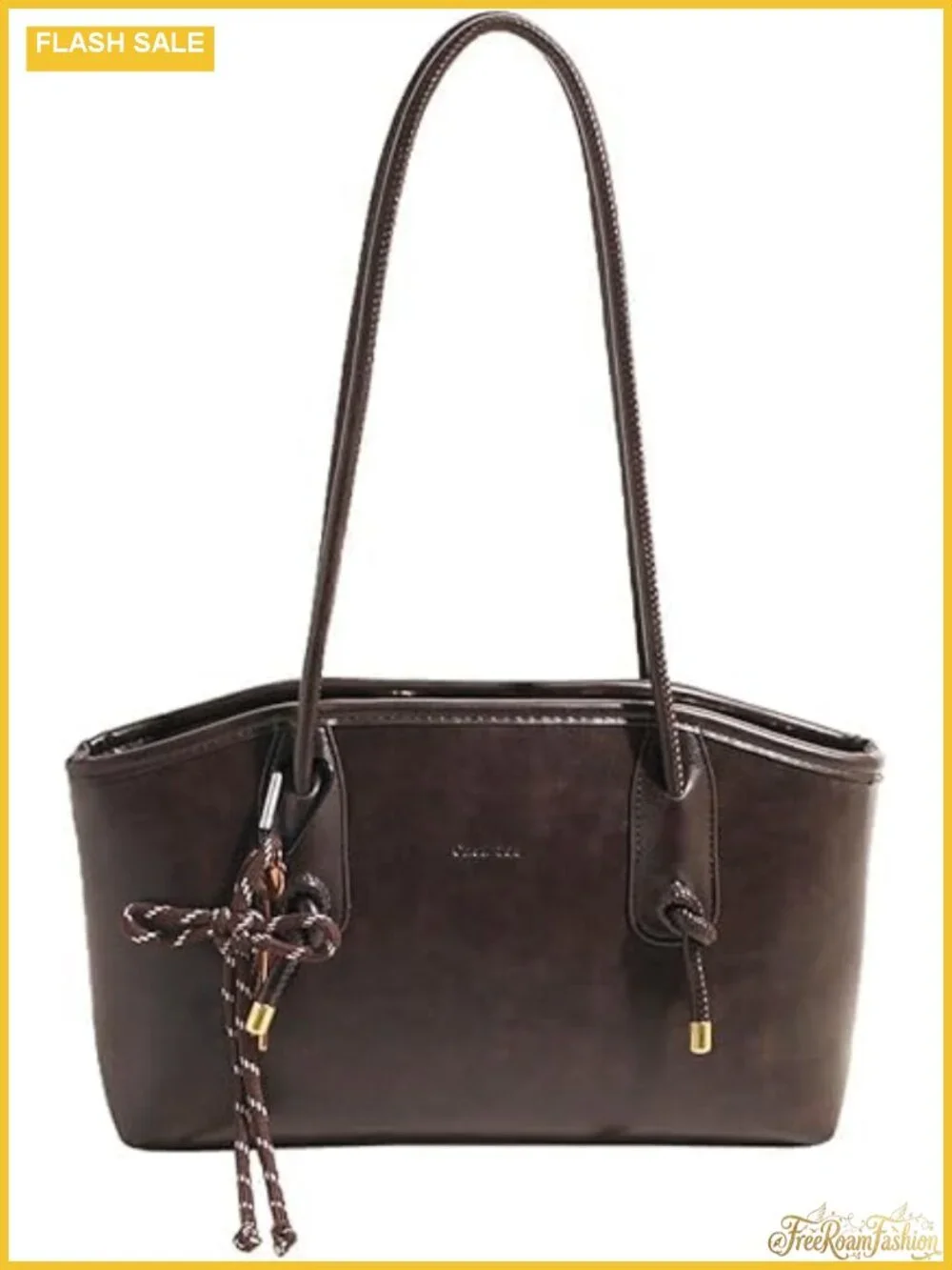 Vintage Y2K Faux Leather Hobo Shoulder Bag with Top Handle Fall Purse